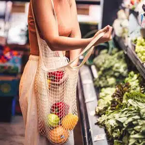 Katoenen Boodschappentas in winkel