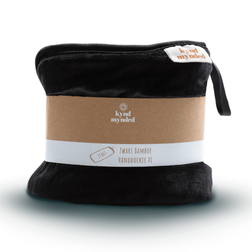 Bamboe handdoekje zwart XL